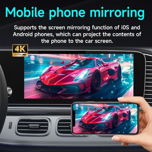 Wireless CarPlay Adapter Magic Box,Streams Netflix YouTube TikTok HDMI Output Dual-Band WiFi 4K Video Support Compatible with OEM Wired CarPlay & Android Auto (4GB RAM 32GB ROM)