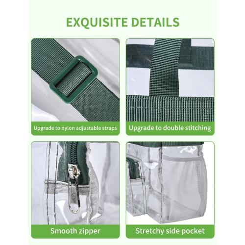 Bagenius Clear Bag Stadium Approved, 12x6x12 Clear bag for Stadium Events, Women's Top-Handle Bags for Concert Festival Work