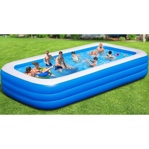 Large Inflatable Pool for Adults - 150 X 74 X 22 Oversized Blow Up Swimming Pool with Pump, Thickened Family Pools for Backyard Outdoor