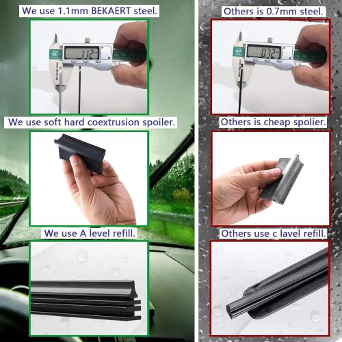32 Wiper Blades for Rv or Motorhome rv windshield wipers 12mm 9mm J Hook with 1pcs Car wash towel And 2pcs Wiper Blades And 2 Pcs Refills 32/32