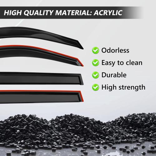 Tape-On Side Window Deflectors for Subaru Forester 2025  - Rain Guards & Wind Deflectors