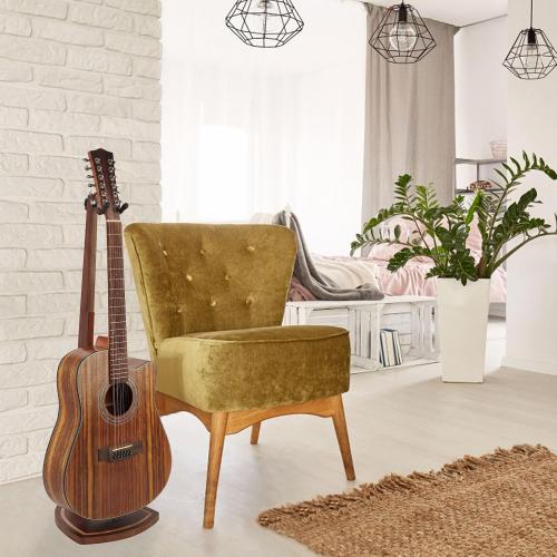 Double Guitar Stand, 2 Pack Guitar Stand for Acoustic Guitar, Dual Guitar Stand for 2 Guitars, Wooden Guitar Stand Floor for Electric Guitar, Wood Guitar Stand for Men, Guitar Accessories