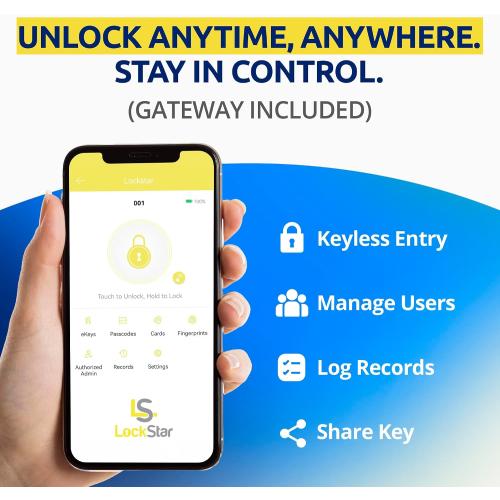 LOCKSTAR® Smart Door Lock • Keyless Entry Deadbolt Door Lock