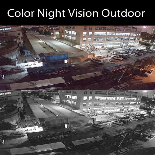 Color whitehonic 24/7 Full-Color 5MP HD TVI/AHD 4MP CVI Wide Angle Waterproof Bullet Analog CCTV Camera