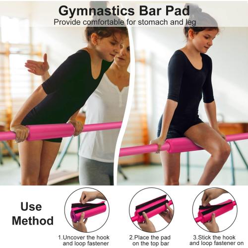 Tepemccu Expandable Gymnastics Bars, Adjustable Height Gymnastic Horizontal Bars, Children Folding Training Bar for Kids