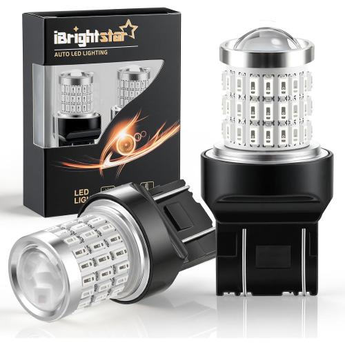 iBrightstar 7443 LED Bulb Red, 7440 LED Brake Light Bulbs Super Bright for Rear Brake Lights and Tail Lights, 2 Pack