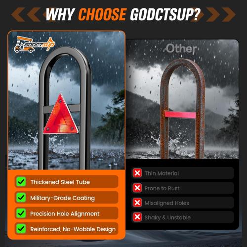 Golf Cart Rear Seat Grab Bar, Fits Club Car EZGO Yamaha(2 2) /(4 2) Passenger Golf Cart with Metal Footplates, Universal Golf Cart Safety Grab Bar, Detachable & Easy to Install