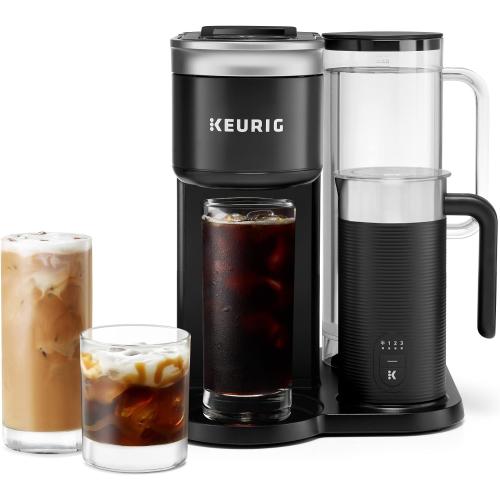 Keurig K-Café SMART Single Serve Coffee Maker with WiFi Compatibility, Latte and Cappuccino Machine with Built-In Frother, 6 Brew Sizes, Black (missing parts)