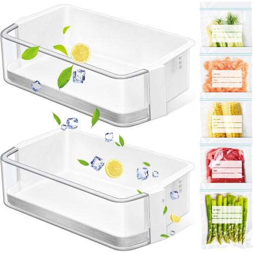 [2 PACK] Upgraded DA97-13805A Refrigerator Door Bin Shelf Replacement, Compatible with Samsung Refrigerator Right Door Shelf Part RF23HSESBSR RF24FSEDBSR RF28HMEDBBC AP5798292 PS8762447 Right Door Bin