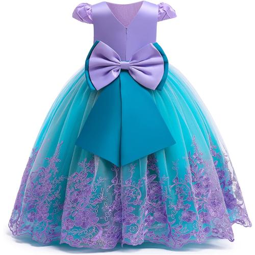 7-8 Years PURFEEL Girls Mermaid Princess Dress Kids Mermaid Costume Dress up for Ariel