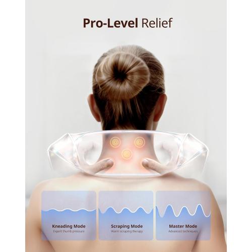 Cordless Shiatsu Neck and Back Massager with Heat, 10 Mins x 12 Uses, 3 Massage Modes & 2 Intensity Levels, 3D Kneading Deep Tissue for Pain Relief, Voice Prompt & Smart Memory, Relax for Women, Men