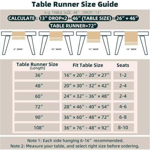 FEXIA Boho Table Runner for Christmas Thanksgiving Home Decor with Tassels 90 Inch Cream & Brown Macrame Runner for Dining & Bedroom Baby Bridal Shower Decor(12x90 Inches)