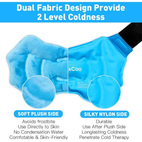 RelaxCoo Ankle Ice Pack Wrap for Swelling, Reusable Gel Ice Pack for Ankle Injuries, Cold Compress Therapy for Foot Pain Relief, Achilles Tendonitis, Plantar Fasciitis, Sprains