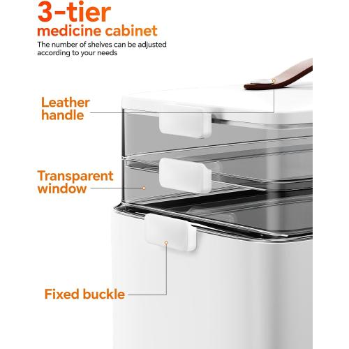 Medicine Organizer Box, 3-Tier