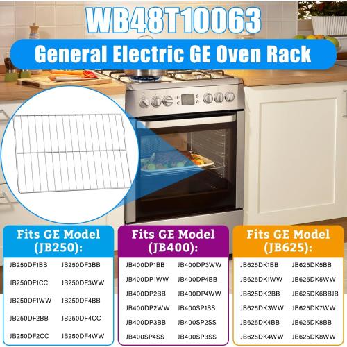 UPGRADE WB48T10063 Stove Oven Rack for GE Oven Rack Replacement 24 x 17 IN | 304 Stainless Steel Ge Oven Rack,WB48T10063 General Electric Gas/Electric Range Rack Convection Oven Baking Wire Rack Shelves