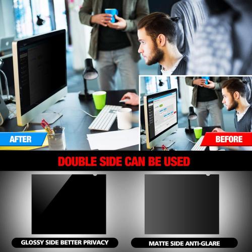 Computer Privacy Screen Filter for 27 Inch 16:9 Widescreen Monitor, Anti-Spy/Anti Glare Protector Office Accessories - WxH: 23 9/16 x 13 1/4 (598mm x 337mm) (Not for 27 16:10)