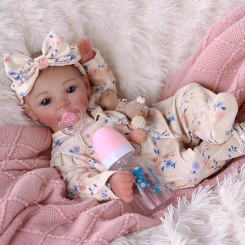 BABESIDE Lifelike Reborn Baby Dolls - 17-inch Cute Realistic Baby Doll Newborn Soft Cuddly Real Life Baby Dolls with Accessories for Kids Age 3