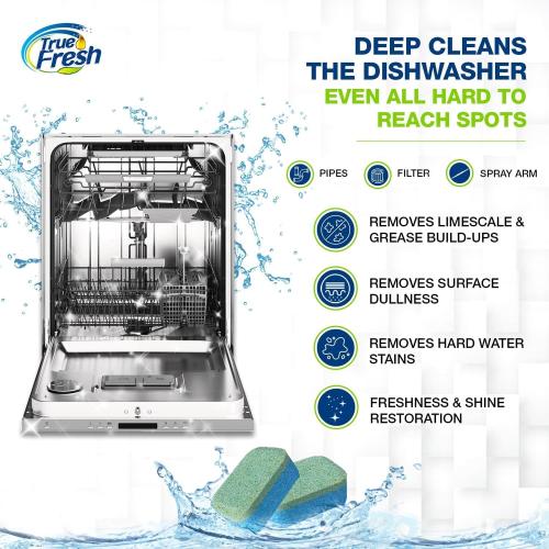 Washing Machine & Dishwasher Cleaner Tablets, 48-Pack Bundle | Compatible with Front Loader Top Loader & He Machines and all Dishwashers, Removes Buildup Lime Scales and residues