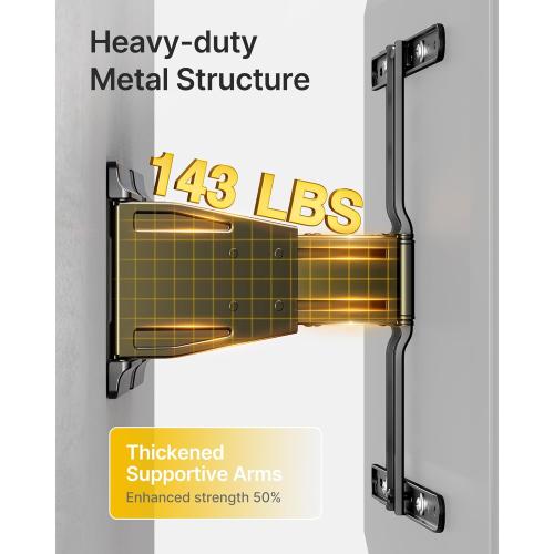 monTEK 0.77 Ultra Slim TV Wall Mount for 43-90 Inch TVs, Swivel & Tilt & Leveling & Extension Wall Mount TV Bracket with Articulating Dual Arms, Low Profile Full Motion tv Mount, 4X Weight Tested