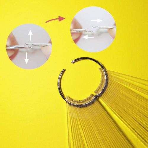 Nail Swatch Sticks with Ring for Nail Color Display Nail Art Supplies Nail Practice Samples (50pcs, transparent)