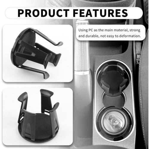 2PCS Car Cup Holder Insert,2026 Upgraded Cupholder Insert for Car with Adaptive Clamping Arm,Essential Self-Adhesive Automotive Cups Holders for Fixing Water Cups and Drinks