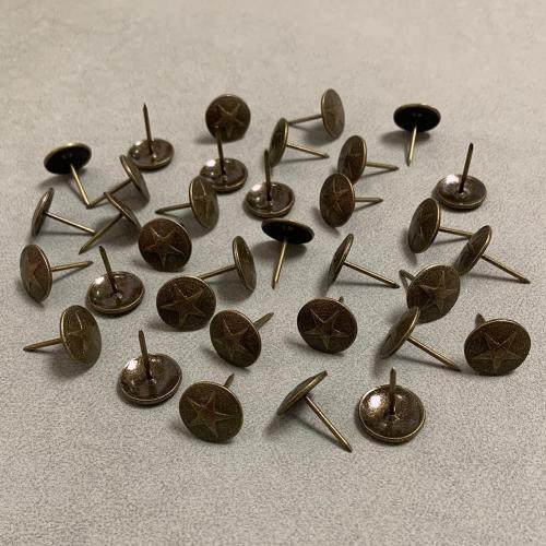 Upholstery Tacks, Furniture Upholstery Nails for Decorative, 100 PCS 5/8 inch Upholstery Decorative Tack for Furniture DIY Decorative, Home Decor, Antique Brass