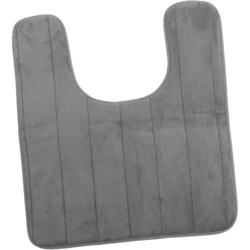 U Shaped Memory Foam Toilet Floor Mat Non Slip Bathroom Rug Pad with Soft Cushioning Skid Contour Bath Mat for Safe and Comfortable Use