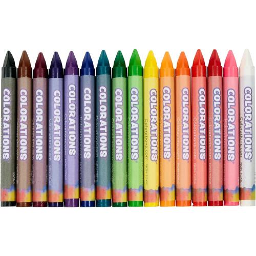 Colorations Regular Size Triangular Crayon Classroom Pack, 16 Colors, 13 of each, Set of 208, Easy-Grip Non-Toxic Crayons for Kids, School Supplies, Classroom Must Haves
