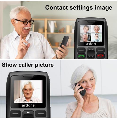 4G Big Button Cell Phone for Seniors丨VoLTE Unlocked Phones with SOS Button丨Hands-free丨Talking Numbers丨Charging Station丨Easy-to-Use Dumb Phone丨Large Font丨Speed Dial丨Bluetooth丨FM丨1800mAh - Black