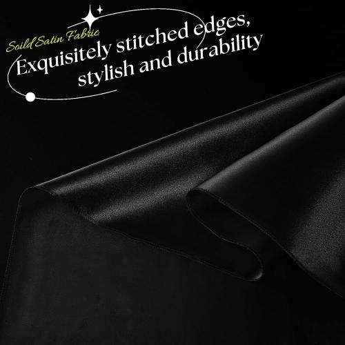 Entisn Oval Satin Tablecloth Green  60x84 Inch, Lock-Stitched Edge