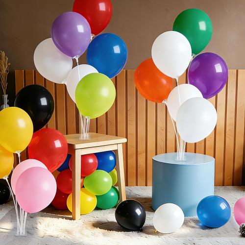 LOLStar Balloon Stand Kit, 4 Pack Table & Floor Balloon Arch Stands with Adhesive Base, Sticks & Archer Holder Easy DIY Assembly. Ideal for Party Decorations Indoor, Outdoor, Table, Floor Party Decor