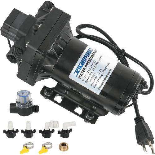 5.0 GPM 115V AC 55 PSI Revolution Water Pump with Pressure Switch Compatible with Camper, RV, Shower, Sprayer