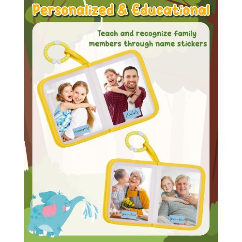 Lilian&Gema Baby's My First Photo Album – Soft Photo Album for Baby with Adorable Design, Holds 17 4x6 Pictures, Perfect Baby Photo Albums for Newborn, Toddler & Kids(Elephant)