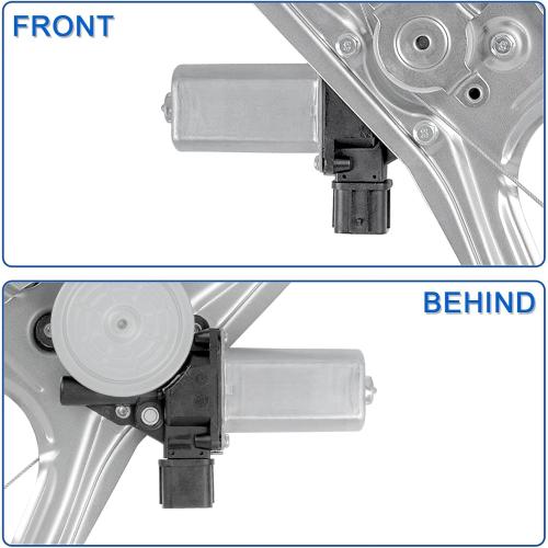 Obaee 748-477 Front Right Passenger Side Power Window Regulator with Motor (2 pins), Compatible with Honda Civic Sedan 2006 2007 2008 2009 2010 2011, Replace OE 72210-SNA-A01, 72210-SNA-A02