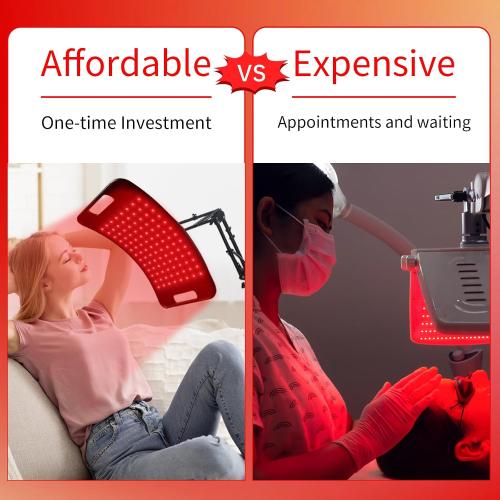 Red Light Therapy for Body,Red Light Therapy Lamp with Adjustable Holder & Desktop Stand,660nm and 850nm Infrared Light Panel Device for Facial and Full Body(130 Beads)
