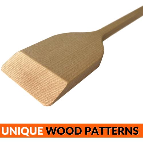 36-in Beech Heavy Duty Wooden Mixing Paddle - Made in Ukraine - Handle Long Stir for Cooking Cajun Crawfish Boil and Brewing Beer - Stirring Spatula for Brewing Mixing Grill Camping in Big Stock Pots
