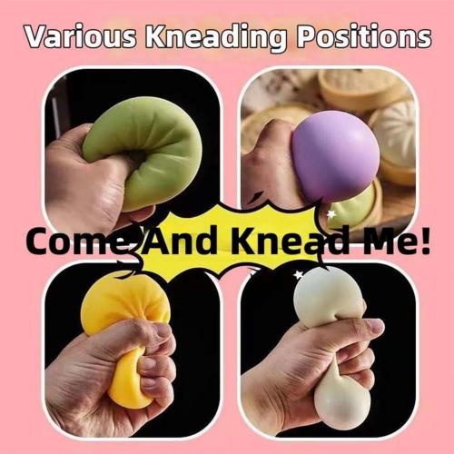 4 PCS Big Glitter Dumpling,Dumpling Squishy, Rainbow Dumplings, Cute Anxiety Relief Fidget, Soft Squeeze Decompression Dough for Adults