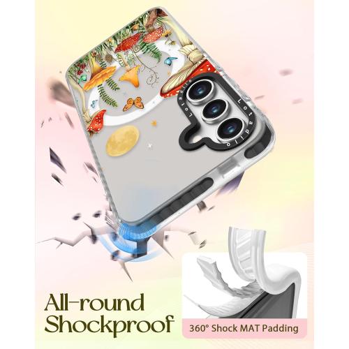 Cute Case for Samsung Galaxy S25 Plus for Women Girls - Funny Butterfly Mogu Design Compatible with Magsafe Magnetic Ring Holder Kickstand Fashion TPU Phone Covers