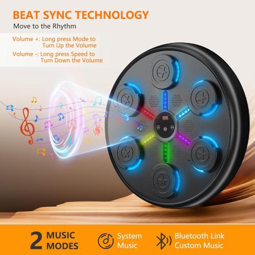 jiaao Music Boxing Machine, Boxing Music Workout Machine for Adults Kids