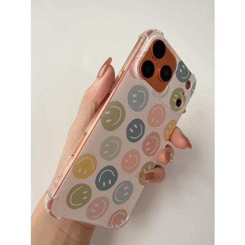 Cute Colorful Smile Face Phone Case Compatible with iPhone 17 Pro Max, Happy Face Phone Cover for iPhone 17 Pro Max