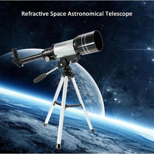Professional Monocular Astronomical Telescope Outdoor Telescope Refractive Monocular F30070M 150X Travel with Portable Tripod