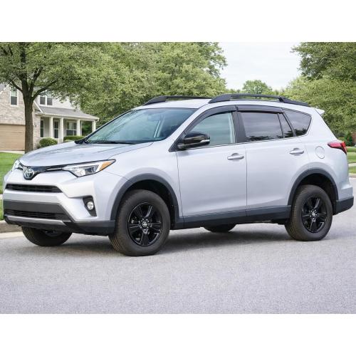 2013-2018 Tape-On Rain Guards Side Window Deflector Visors for Toyota RAV4 LE XLE SE Limited Platinum Black 2014 2015 2016 2017