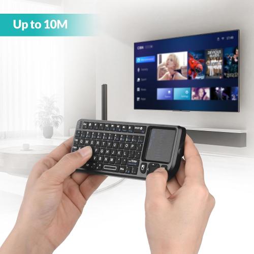 Rii Mini 2.4G Bluetooth Keyboard with Backlit and Touchpad for Smart TV,HTPC