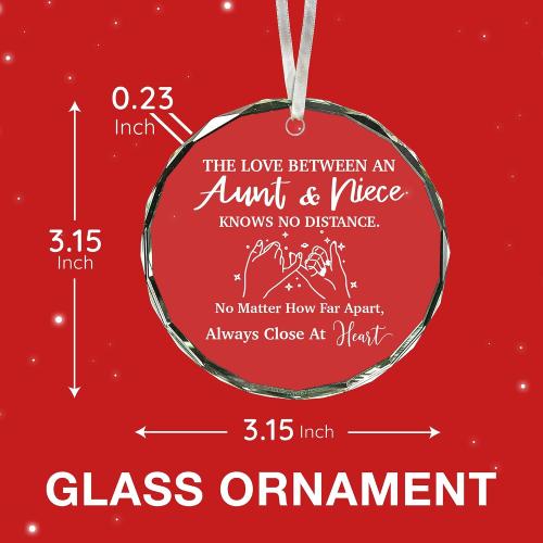 Gifts for Aunts from Niece - Unique Aunt and Niece Christmas Ornaments, for Aunt and Niece Christmas, Ideal for Holiday Season and Special Auntie Gift for Women