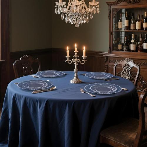 U-QE 10 PCS Clear Plastic Plates - Fancy Beaded Plates Disposable Heavy Duty - Premium Hard Plastic Plate for Party, Wedding & Birthday Including 30 Dinner10 & 30 Dessert Plate 7