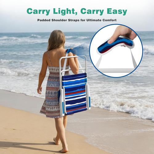 SunnyFeel 15 Tall Folding Beach Chair for Adults 2 Pack, Oversized Portable High Seat Sand Chair Heavy Duty 300 LBS, Foldable Camping Lawn Chairs for Camp/Outdoor/Travel/Picnic/Concert/Sports