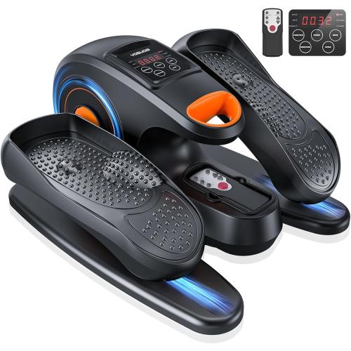 YOSUDA Under Desk Elliptical Electric,Ellipse Leg Exerciser for Seniors,Fully Assembled Seated Pedal Exerciser with Remote Control with Free Footstraps & 10 Adjustable Speeds