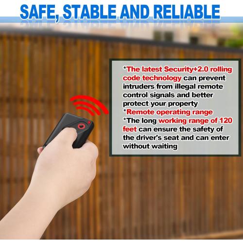 Kingdder 2 Pieces Garage Door Remote Compatible with Guardian 2211 L 2 Button Garage Door Remote Transmitter 303mhz/390mhz Gate Opener Transmitter with Keychain