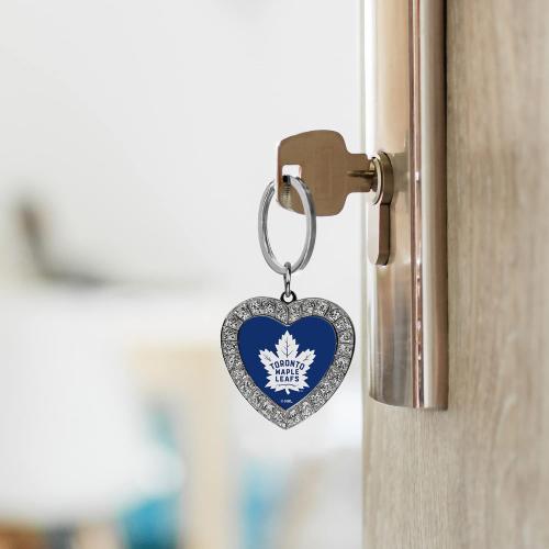 Rico Industries NCAA Team Color Rhinestone Heart Keychain - Great Accessory