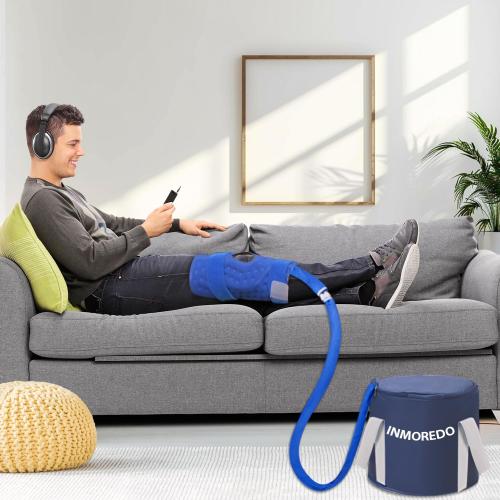 Cold Therapy System Ice Machine System for ACL Knee Surgery Recovery - Quiet Pump, Flexible Kit, Portable, Knee Ice Machine, Ideal for Sports Injuries, Pains, Strain & Stiffness, Sprain